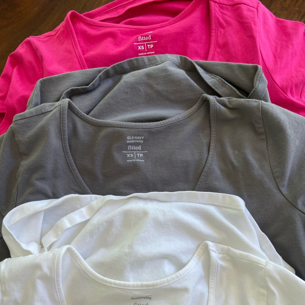 3 maternity tees for price of 1; $25 for 3.
